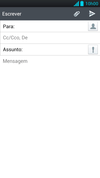Pressione Para:, e digite as primeiras letras do destinatário. Pressione Para:, e digite as primeiras letras do destinatário.