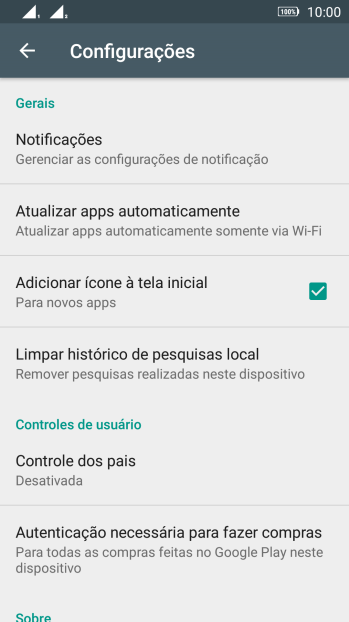 Pressione Atualizar apps automaticamente. Pressione Atualizar apps automaticamente.