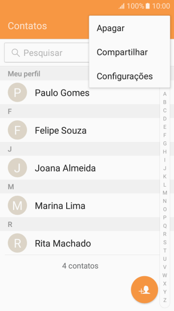 Pressione Configurações. Pressione Configurações.