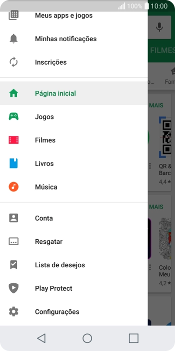Pressione Configurações. Pressione Configurações.