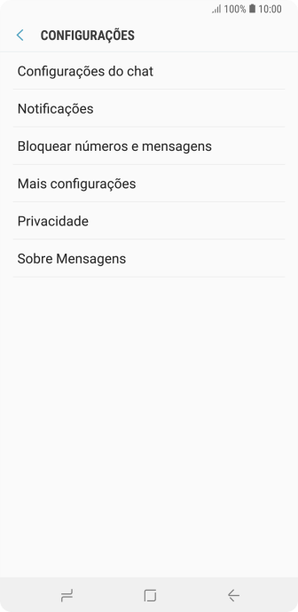 Pressione Mais configurações. Pressione Mais configurações.
