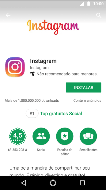 Pressione INSTALAR, e siga as indicações da tela para instalar o app. Pressione INSTALAR, e siga as indicações da tela para instalar o app.