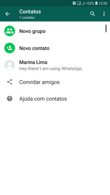 Pressione o ícone de busca, e digite as primeiras letras do nome do contato. Pressione o ícone de busca, e digite as primeiras letras do nome do contato.