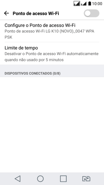 Pressione Configure o Ponto de acesso Wi-Fi. Pressione Configure o Ponto de acesso Wi-Fi.