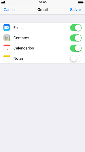 Se a tela mostrar essa imagem, sua conta foi reconhecida e configurada automaticamente. Siga as instruções da tela para inserir mais informações e finalizar a configuração. Se a tela mostrar essa imagem, sua conta foi reconhecida e configurada automaticamente. Siga as instruções da tela para inserir mais informações e finalizar a configuração.
