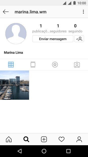 Pressione o ícone de busca. Pressione o ícone de busca.