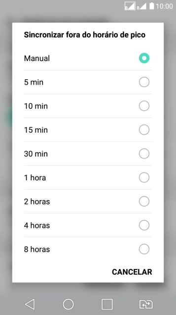 Pressione a configuração desejada. Pressione a configuração desejada.