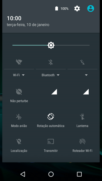 Pressione o ícone de configurações. Pressione o ícone de configurações.