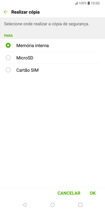 Pressione Cartão SIM. Pressione Cartão SIM.