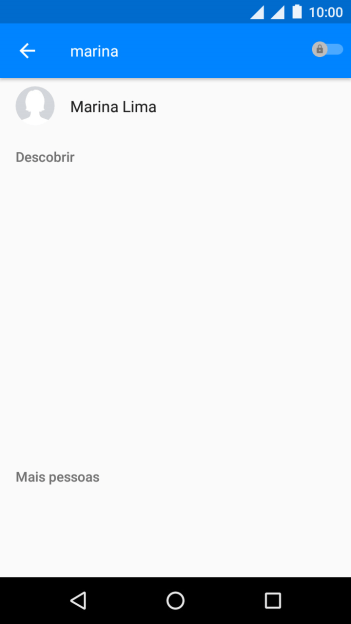 Pressione o contato desejado. Pressione o contato desejado.