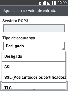 Pressione Desligado para ativar ou desativar a função. Pressione Desligado para ativar ou desativar a função.