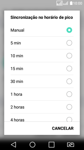 Pressione a configuração desejada. Pressione a configuração desejada.