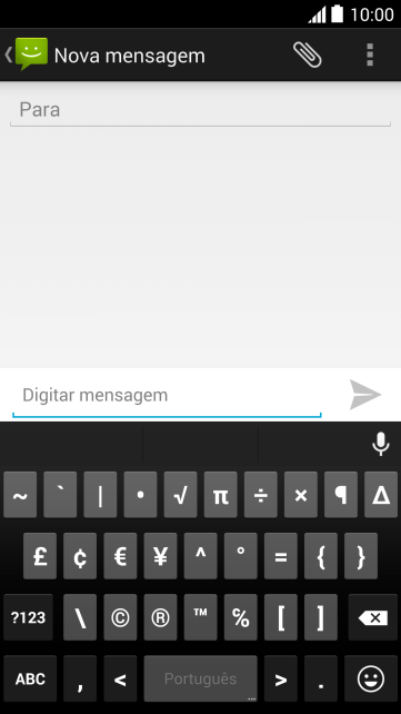Pressione ABC para retornar à digitação. Pressione ABC para retornar à digitação.