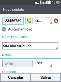 Pressione E-mail, e digite o endereço de e-mail. Pressione E-mail, e digite o endereço de e-mail.
