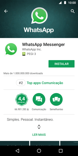 Pressione INSTALAR, e siga as indicações da tela para instalar o app. Pressione INSTALAR, e siga as indicações da tela para instalar o app.