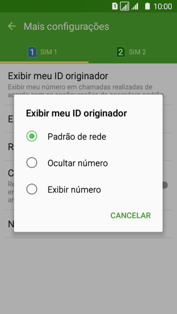 Pressione Exibir número para ativar a identificação do seu número. Pressione Exibir número para ativar a identificação do seu número.