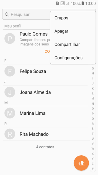 Pressione Configurações. Pressione Configurações.