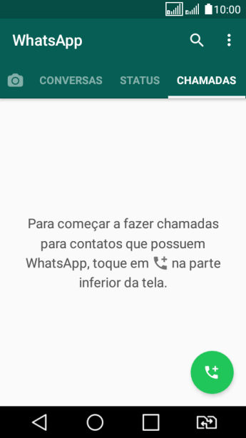 Pressione o ícone de chamada. Pressione o ícone de chamada.
