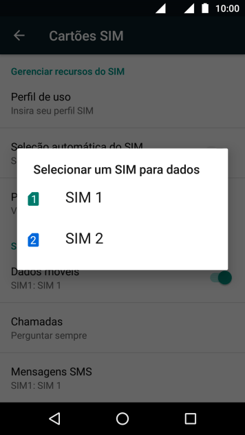 Pressione o chip desejado. Pressione o chip desejado.