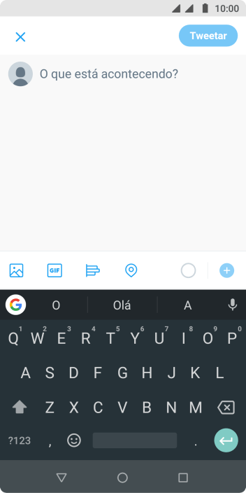 Pressione o campo de escrever, e digite o texto desejado. Pressione o campo de escrever, e digite o texto desejado.