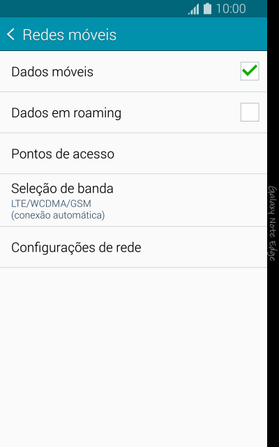 Pressione Configurações de rede, e aguarde enquanto o celular busca redes. Pressione Configurações de rede, e aguarde enquanto o celular busca redes.