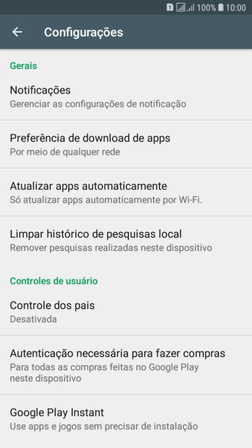 Pressione Atualizar apps automaticamente. Pressione Atualizar apps automaticamente.