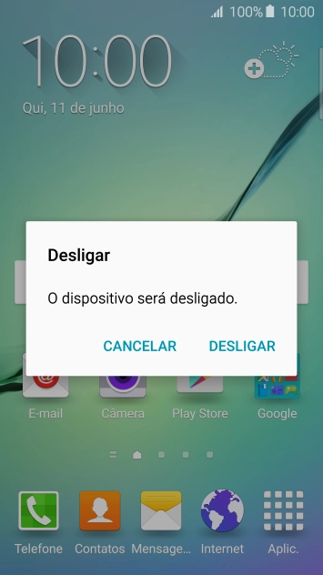 Pressione DESLIGAR. Pressione DESLIGAR.