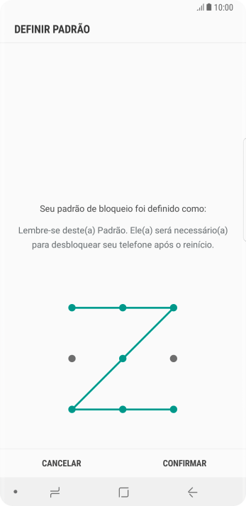 Siga as instruções na tela para configurar o código de bloqueio do celular com o leitor de íris. Siga as instruções na tela para configurar o código de bloqueio do celular com o leitor de íris.