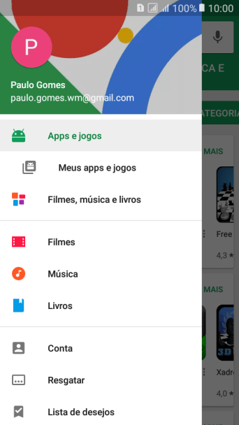 Pressione Meus apps e jogos. Pressione Meus apps e jogos.