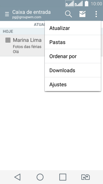 Pressione Ajustes. Pressione Ajustes.