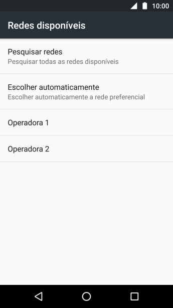 Se você quiser selecionar a rede manualmente, deve pressionara rede desejada. Se você quiser selecionar a rede manualmente, deve pressionara rede desejada.