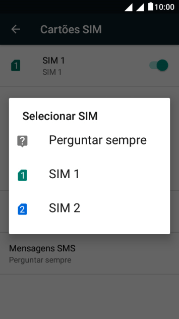 Pressione a configuração desejada. Pressione a configuração desejada.
