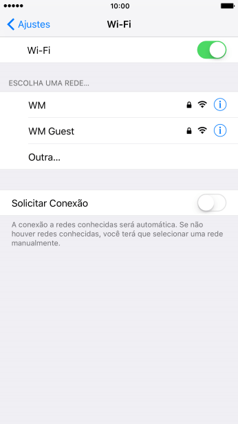 Pressione a rede Wi-Fi desejada, e digite a senha da sua rede Wi-Fi. Pressione a rede Wi-Fi desejada, e digite a senha da sua rede Wi-Fi.