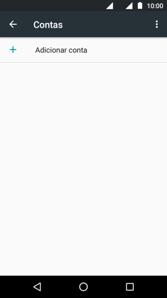 Pressione Adicionar conta. Pressione Adicionar conta.