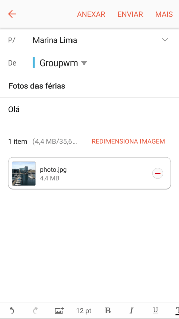 Pressione ENVIAR, quando você terminar de escrever seu e-mail. Pressione ENVIAR, quando você terminar de escrever seu e-mail.