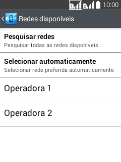 Se você quiser selecionar a rede automaticamente, deve pressionar Selecionar automaticamente. Se você quiser selecionar a rede automaticamente, deve pressionar Selecionar automaticamente.