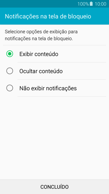 Pressione a configuração desejada. Pressione a configuração desejada.