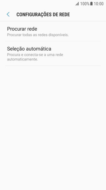 Se você quiser selecionar a rede automaticamente, deve pressionar Seleção automática. Se você quiser selecionar a rede automaticamente, deve pressionar Seleção automática.
