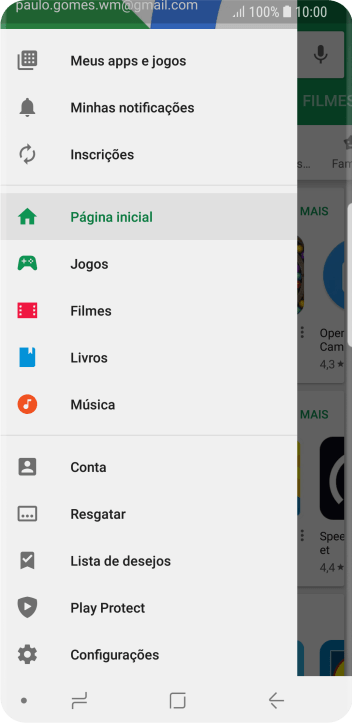 Pressione Configurações. Pressione Configurações.