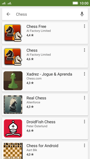 Pressione o app desejado. Pressione o app desejado.