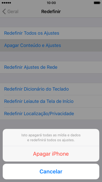 Pressione Apagar iPhone. Pressione Apagar iPhone.