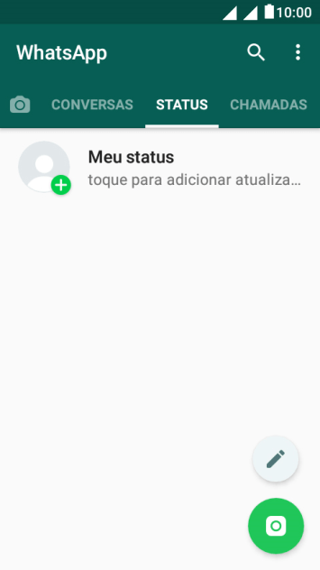 Pressione Meu status. Pressione Meu status.
