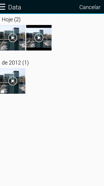 Pressione o vídeo desejado. Pressione o vídeo desejado.