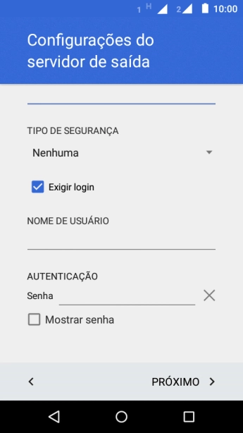Pressione Exigir login para ativar a função. Pressione Exigir login para ativar a função.