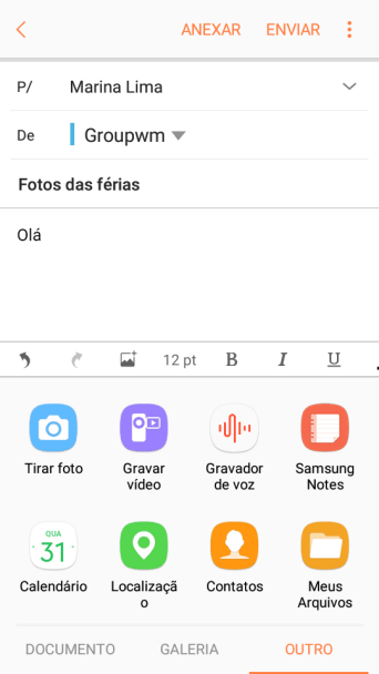 Pressione Meus Arquivos, e navegue até a pasta desejada. Pressione Meus Arquivos, e navegue até a pasta desejada.