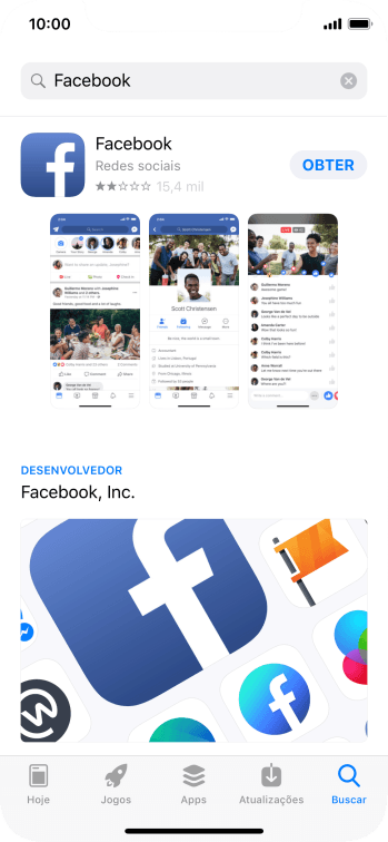 Pressione Facebook. Pressione Facebook.