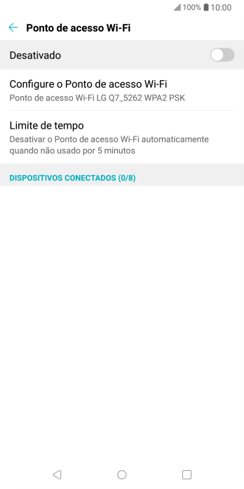 Pressione Configure o Ponto de acesso Wi-Fi. Pressione Configure o Ponto de acesso Wi-Fi.