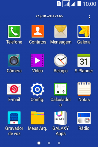 Pressione Galeria, e navegue até a pasta desejada. Pressione Galeria, e navegue até a pasta desejada.