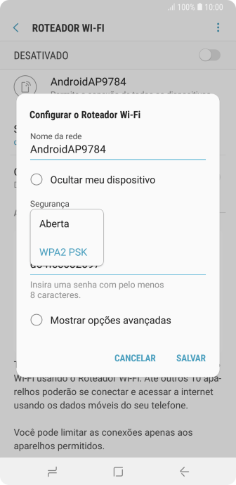 Pressione WPA2 PSK para proteger seu Roteador Wi-Fi com uma senha. Pressione WPA2 PSK para proteger seu Roteador Wi-Fi com uma senha.