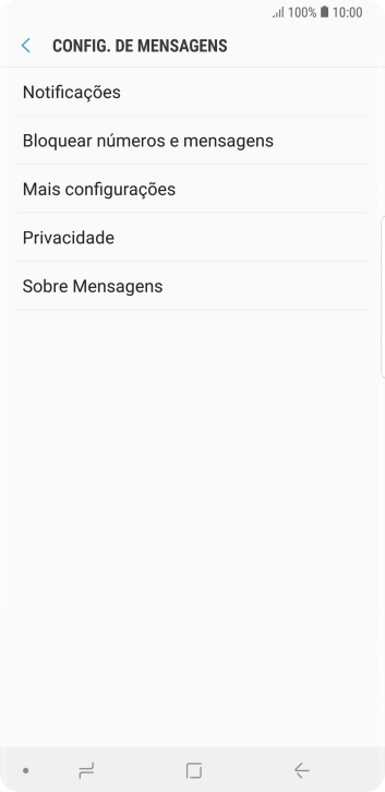Pressione Mais configurações. Pressione Mais configurações.